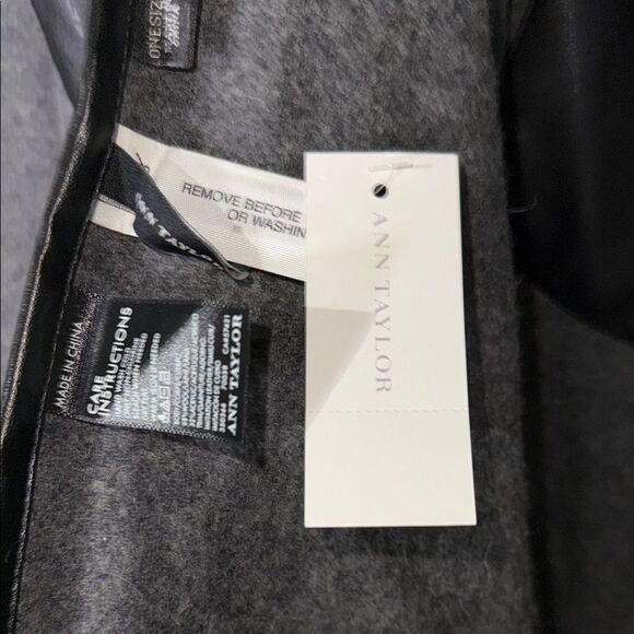 Gray and Black Poncho Sweater with Cape Sleeves - Picture 3 of 12